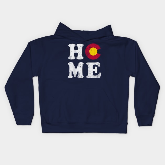 Colorado Home Flag Kids Hoodie by E